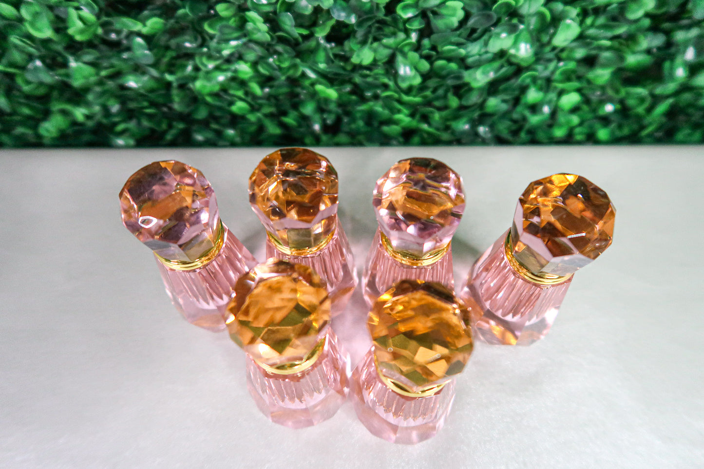 Pink Glass Perfume Bottles