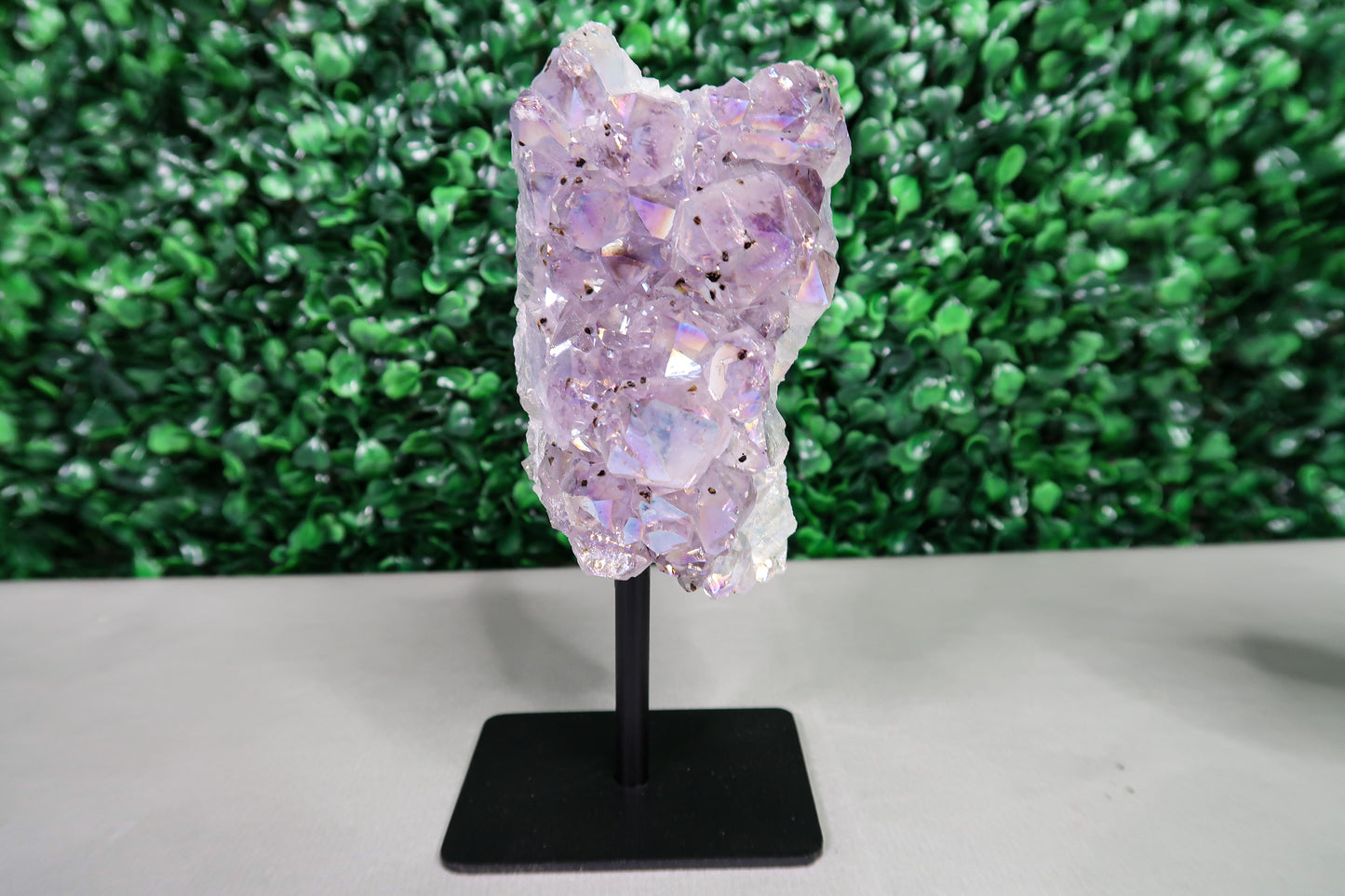 Aura Amethyst Clusters on Stands