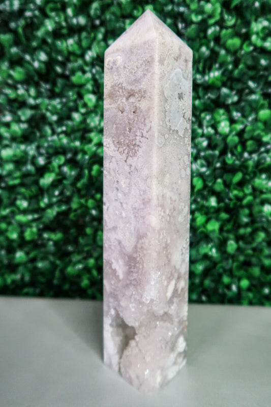 Pastel Snow Druzy Agate Tower