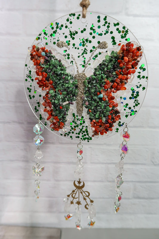 Stunning Butterfly Crystal Suncatcher