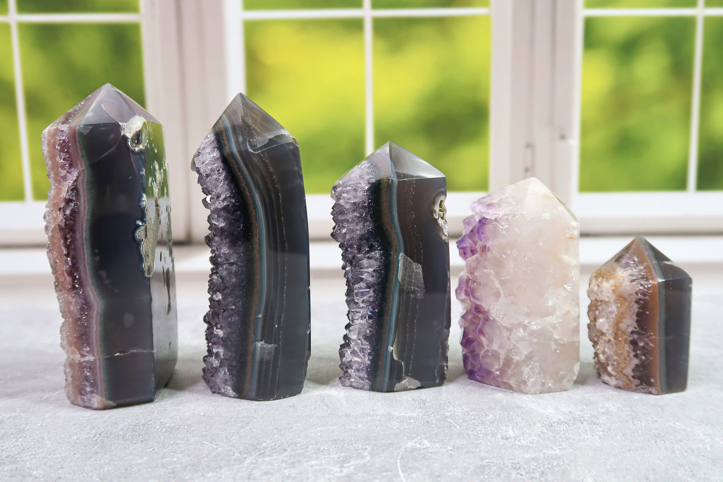 Sparkling Druzy Amethyst Towers