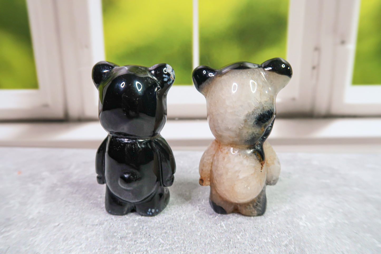 Black Agate Tuxedo Bears