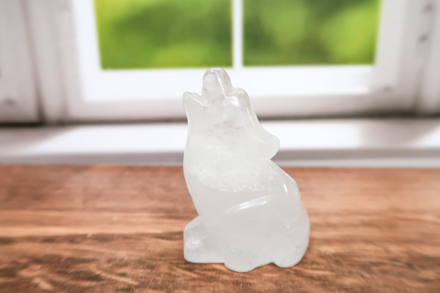 Clear Quartz Wolf