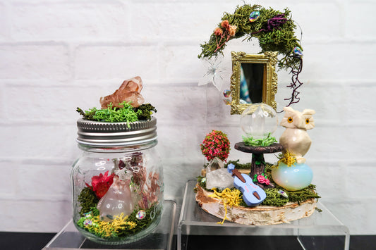 Whimsical Crystal Garden Terrariums