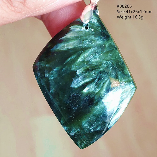 High Quality Natural Green Seraphinite Pendants