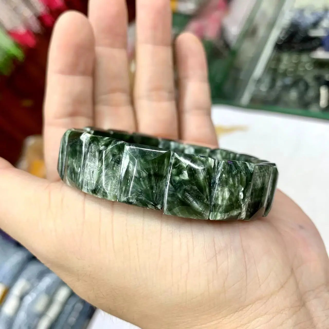 Large High Quality Seraphinite Bracelets