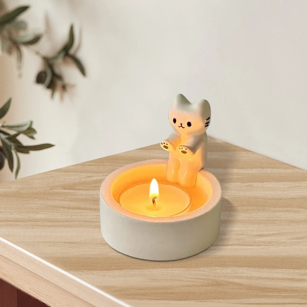 1-2pc Kitten Candle Holder