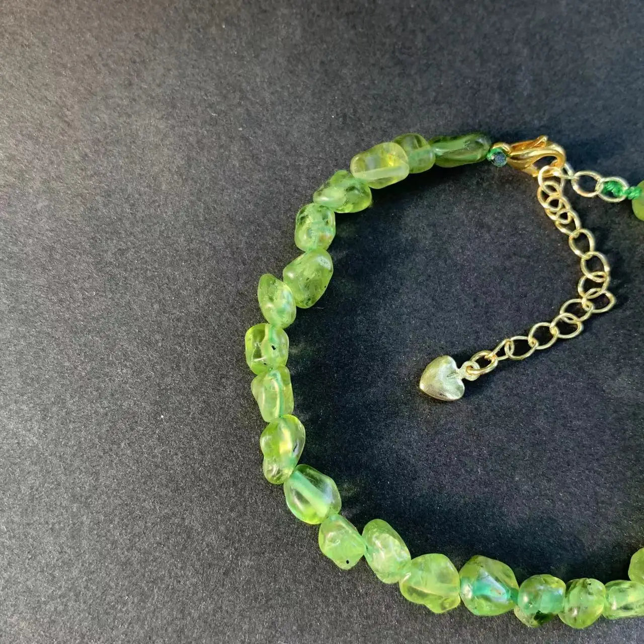 Natural Peridot and Gold Filled Bracelet & Necklace