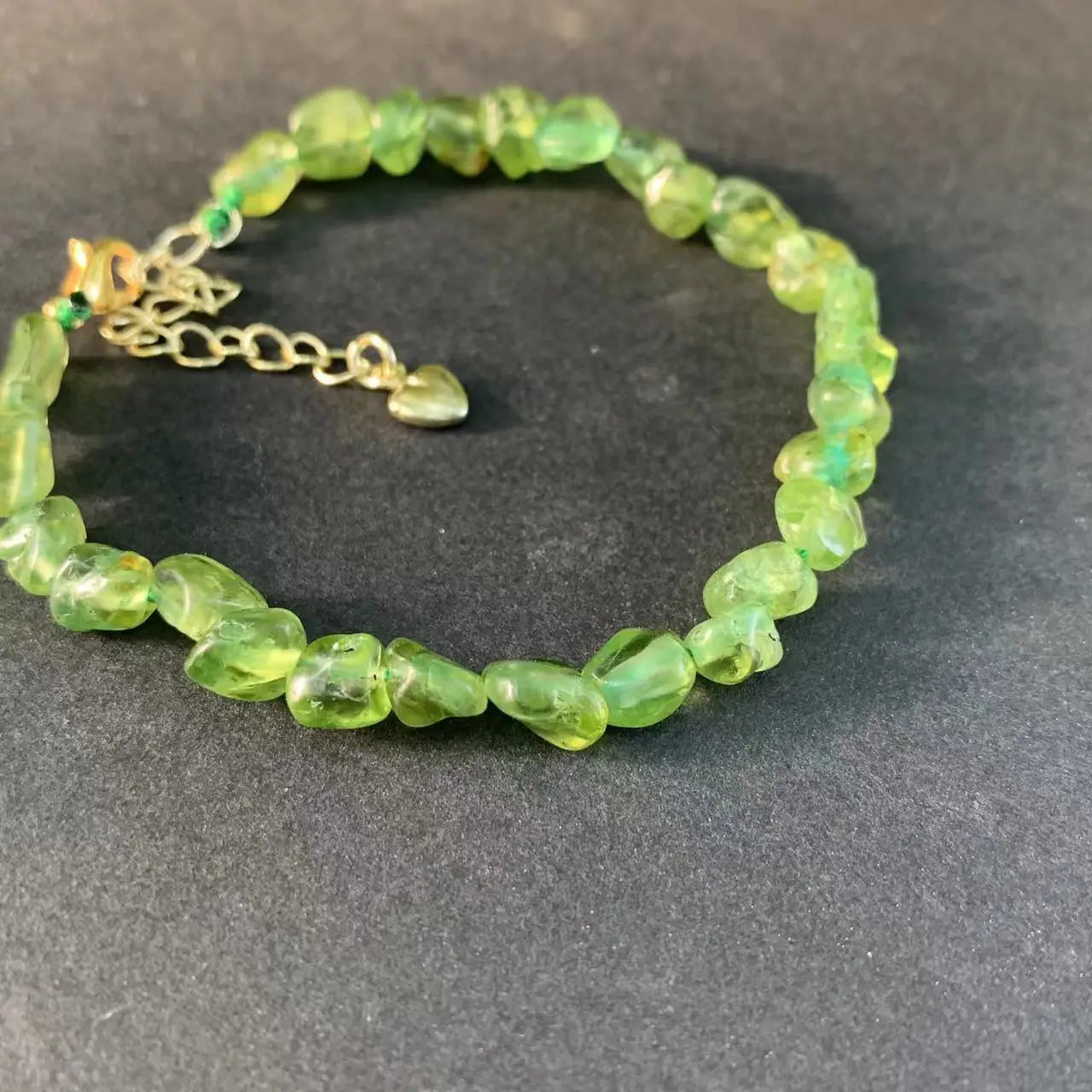 Natural Peridot and Gold Filled Bracelet & Necklace