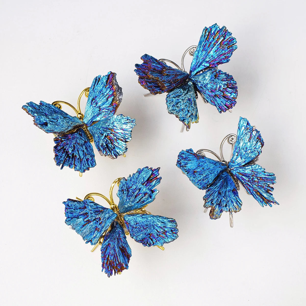 Aura Tourmaline Blue Flame Butterfly