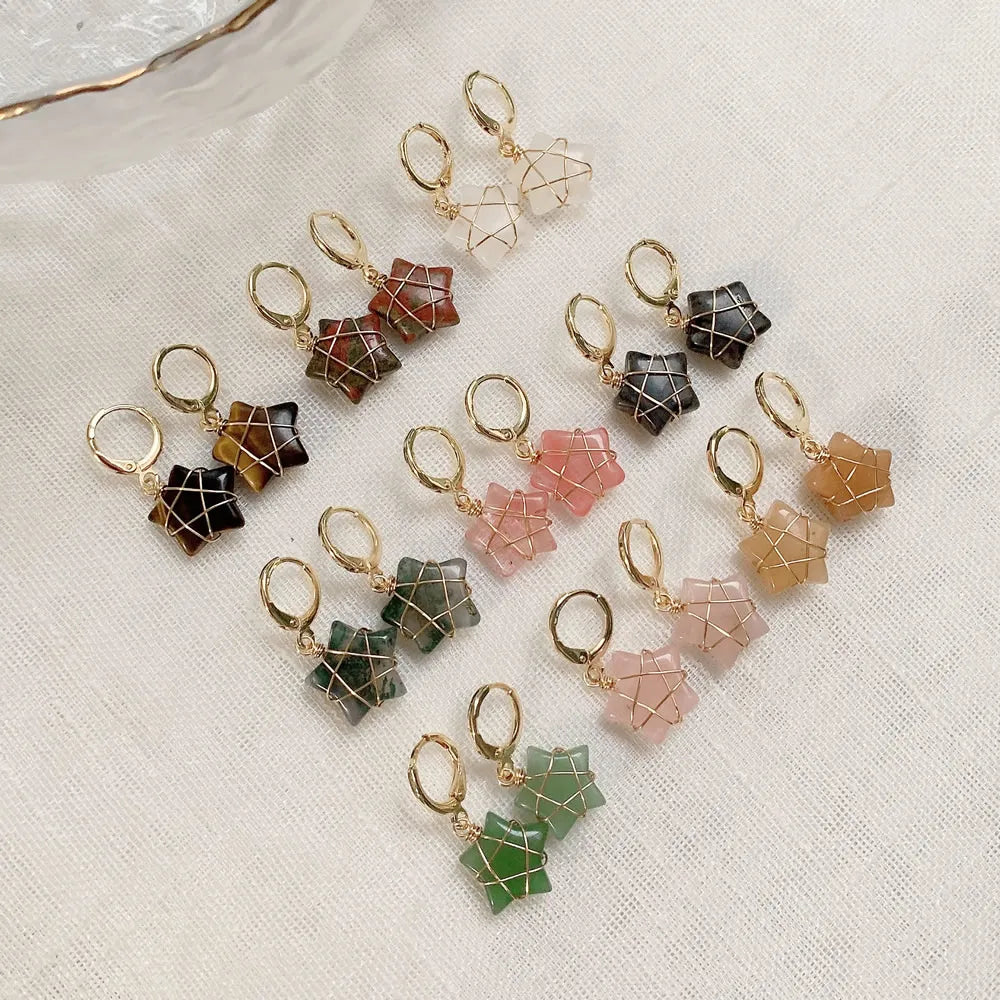 Assorted Mini Crystal Star Earrings