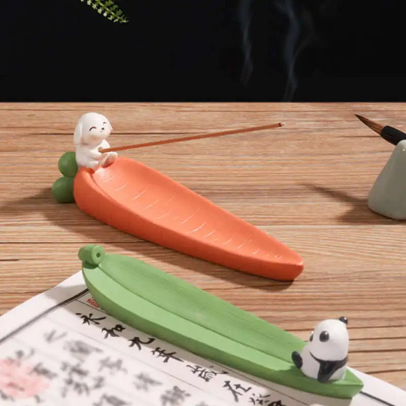 Cartoon Animal and Food Boat Incense Stick Holder