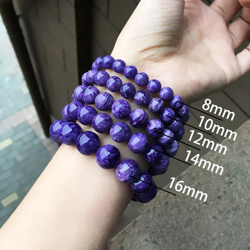 Natural Charoite Beaded Bracelets