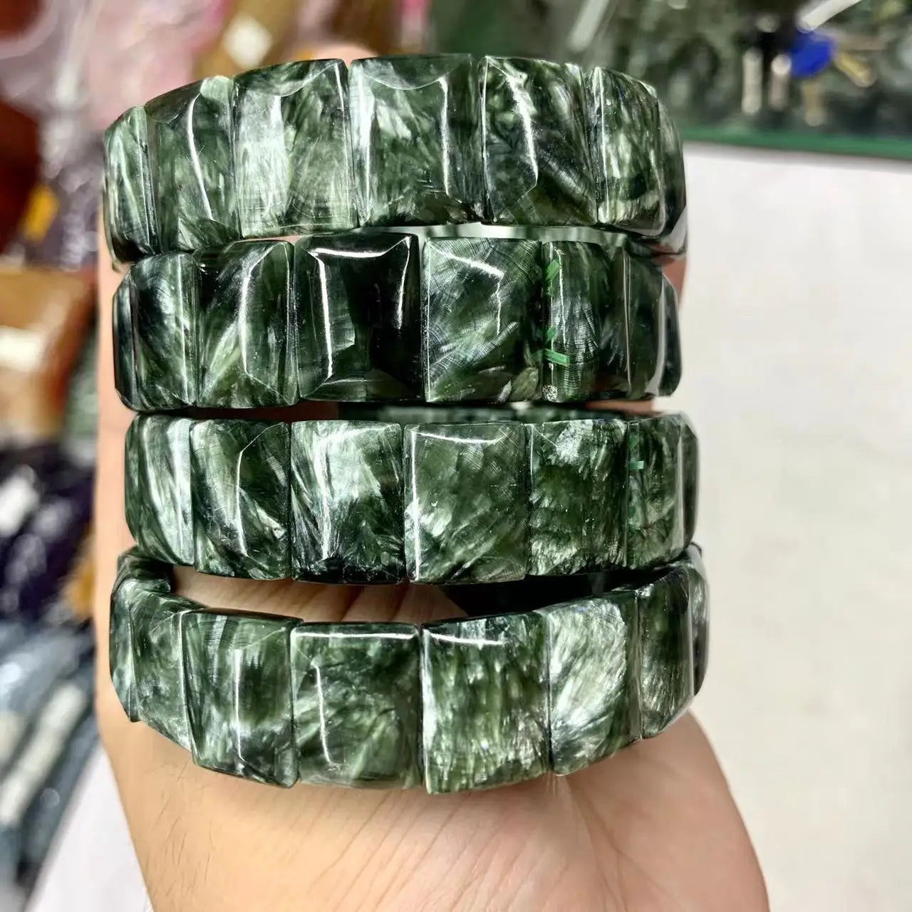 Large High Quality Seraphinite Bracelets