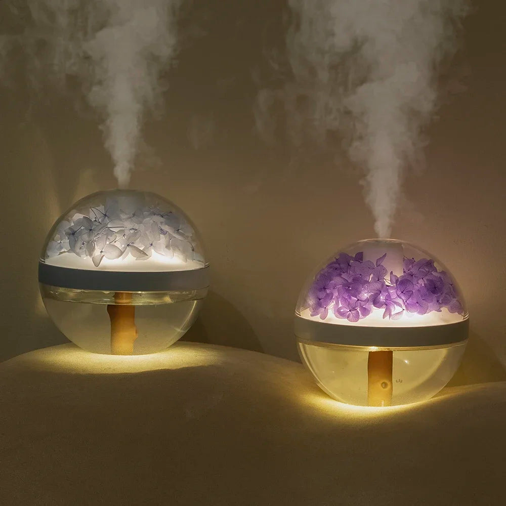 LED Light Mist Maker Flower Air Humidifier