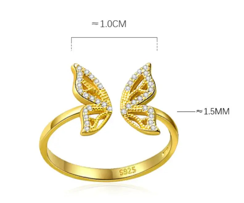 Sterling Silver Butterfly Rings