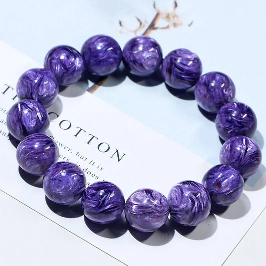 Natural Charoite Beaded Bracelets