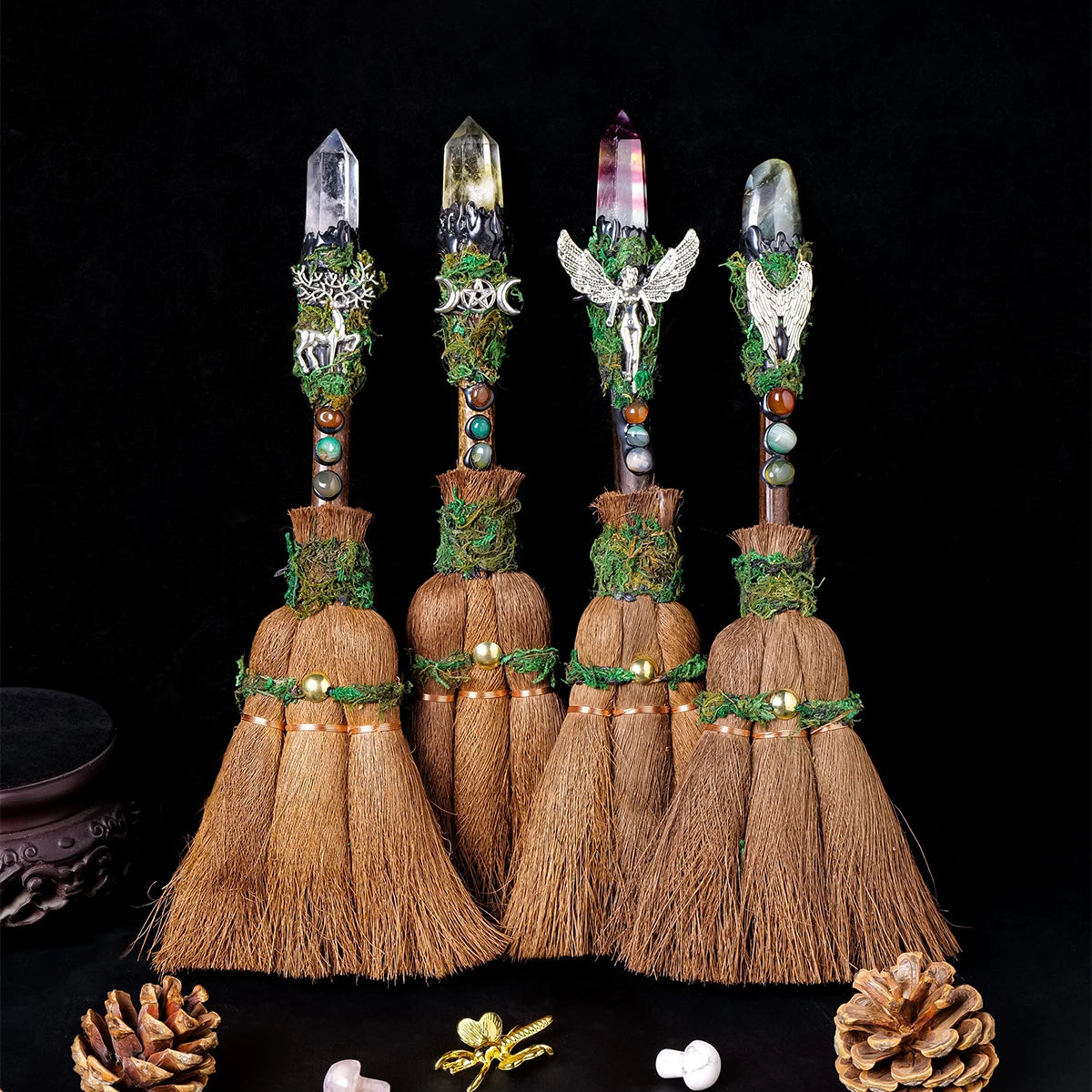 Natural Crystal Magic Brooms