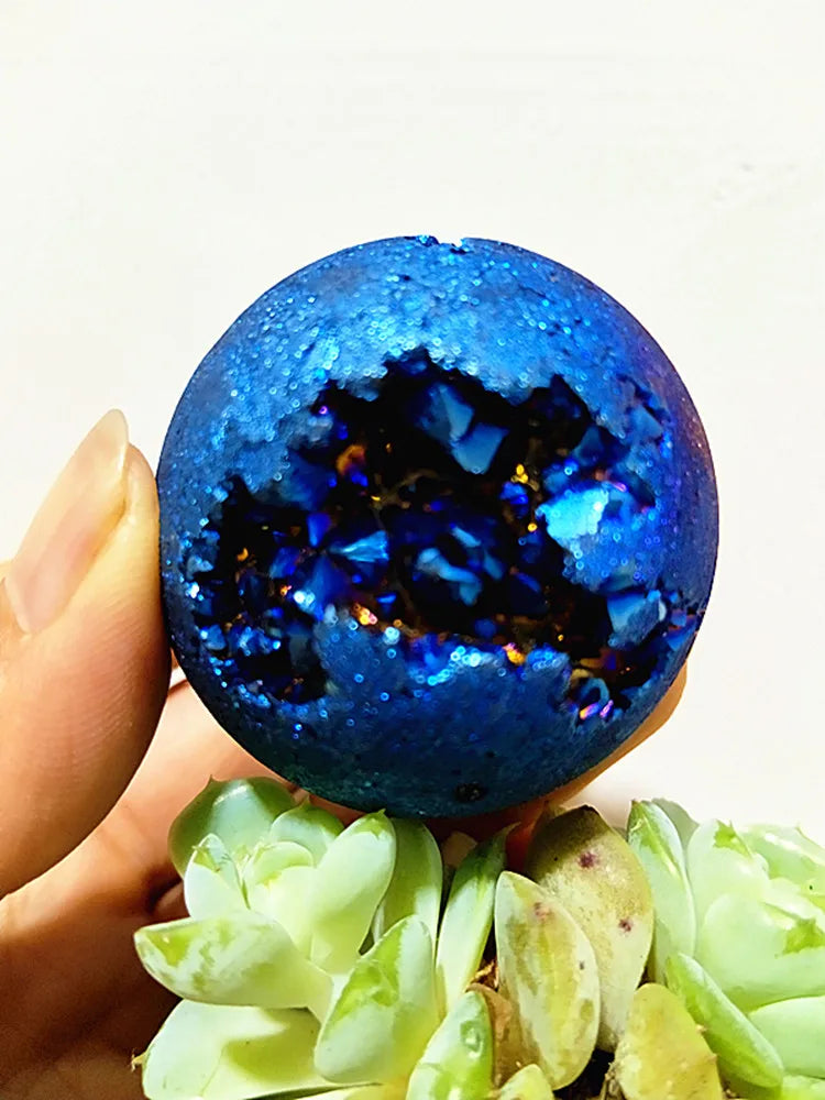 Titanium Aura Sphalerite Spheres