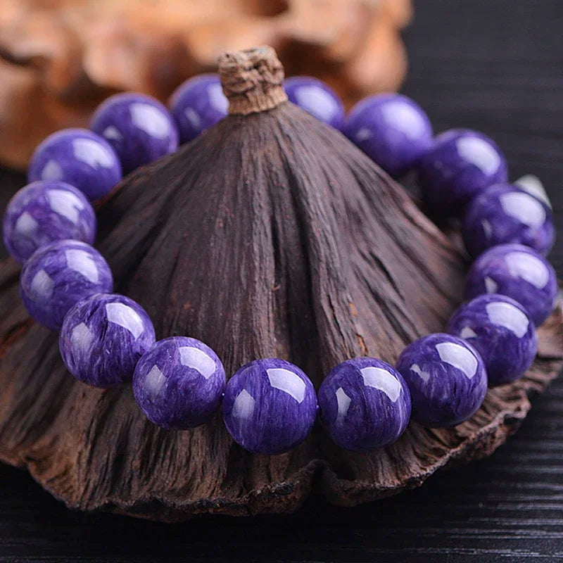 Natural Charoite Beaded Bracelets