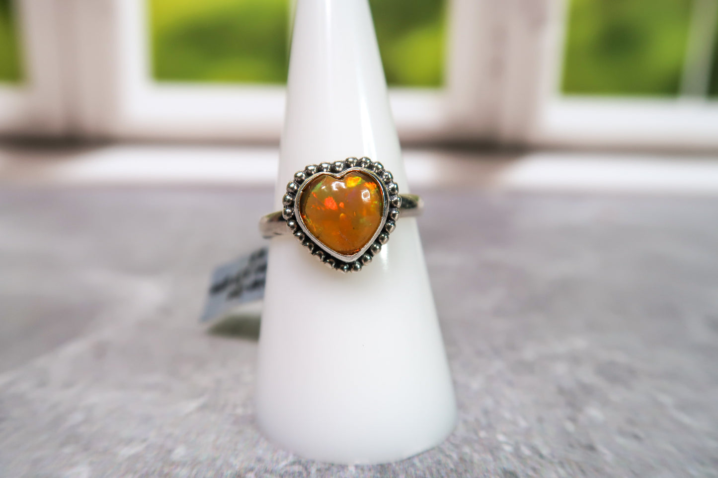 Stunning Ethiopian Opal Heart Rings