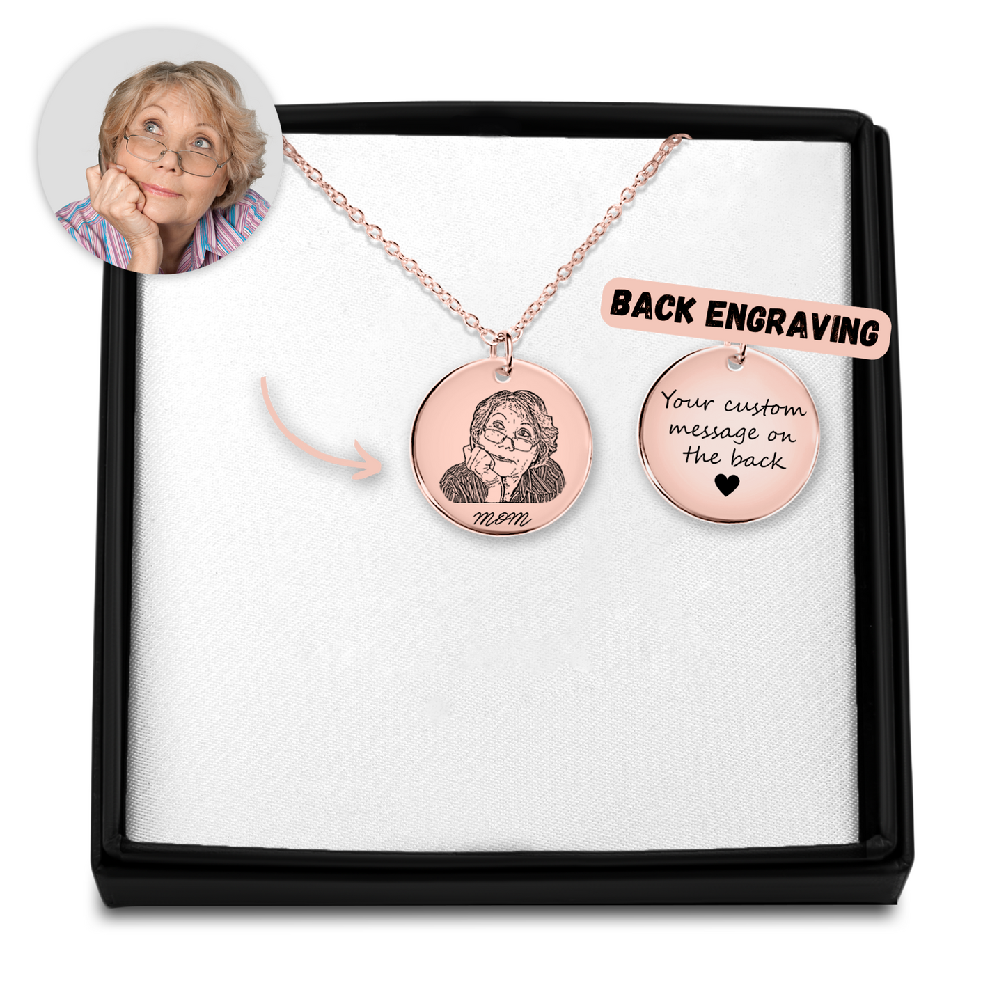 Loved One Portrait Coin Pendant