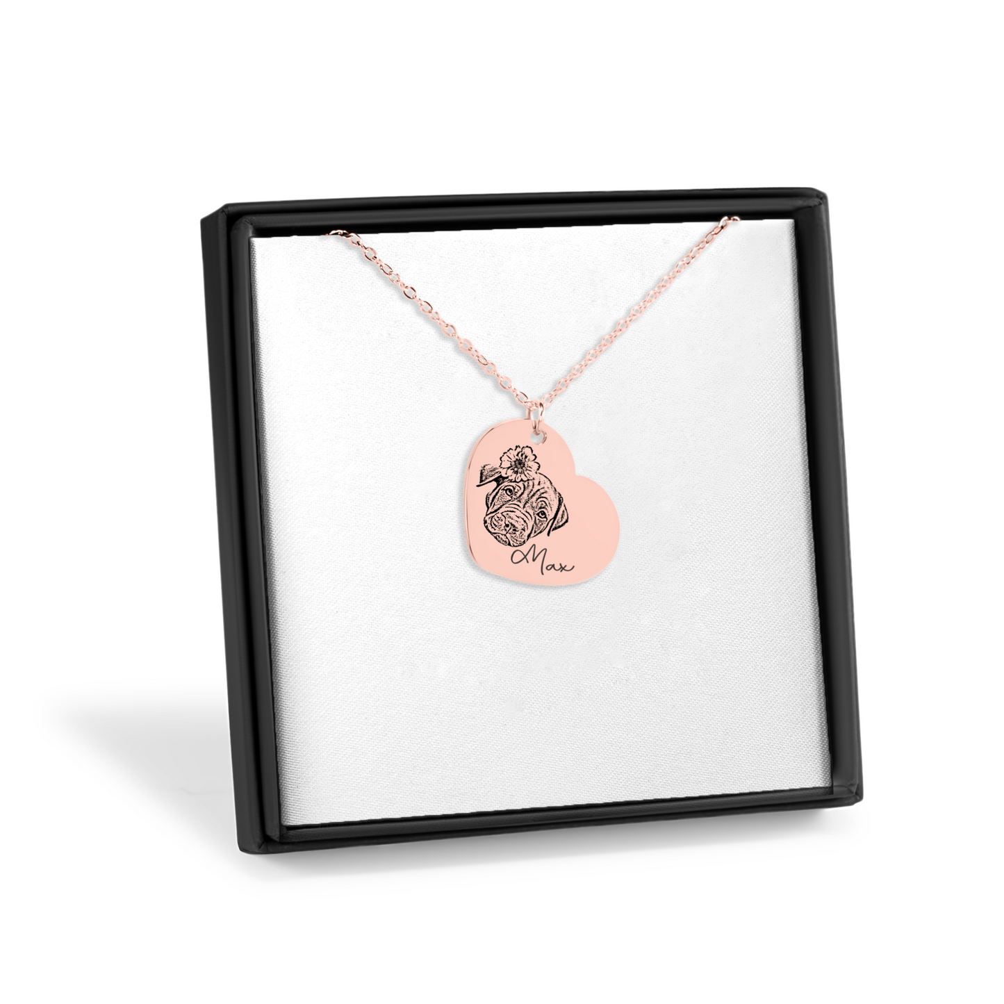 Pet Portrait Heart Necklace