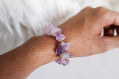 Raw Amethyst Bracelet