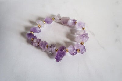 Raw Amethyst Bracelet