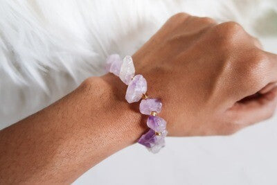 Raw Amethyst Bracelet