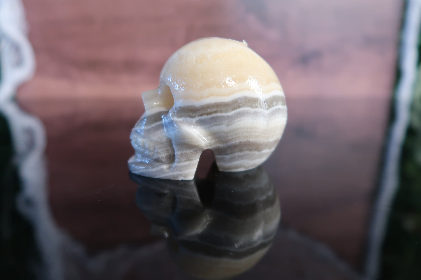 Banded Calcite Skull #6