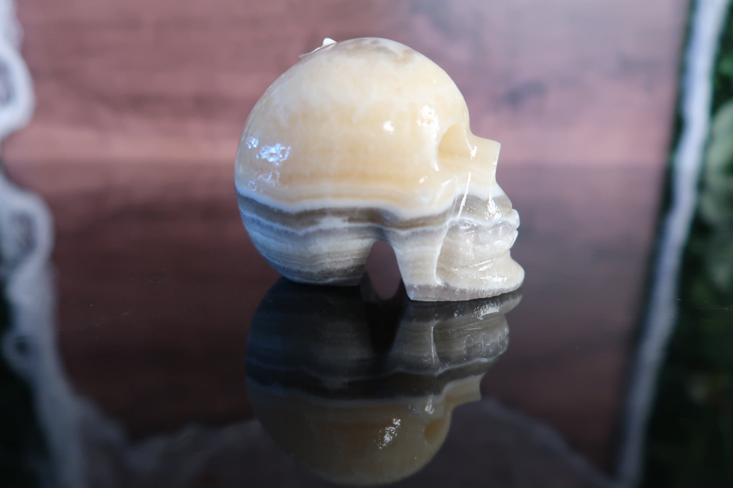 Banded Calcite Skull #6