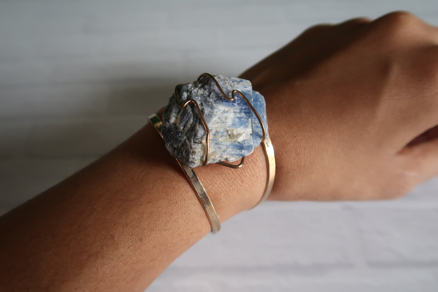 Raw Blue Kyanite Cuff Bracelet