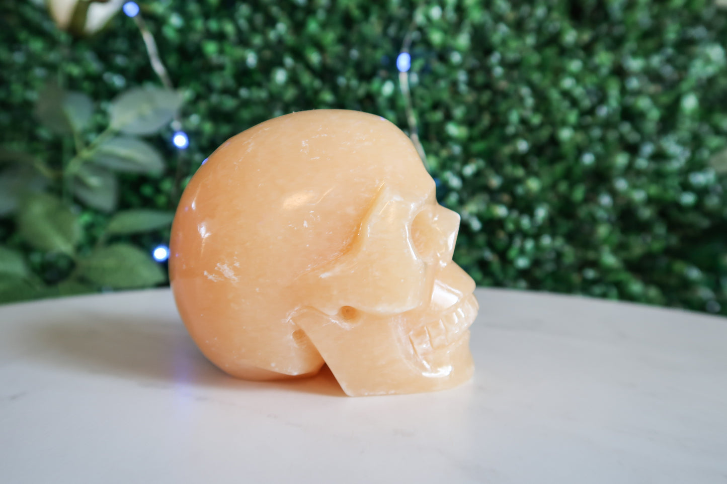 Orange Calcite Skull