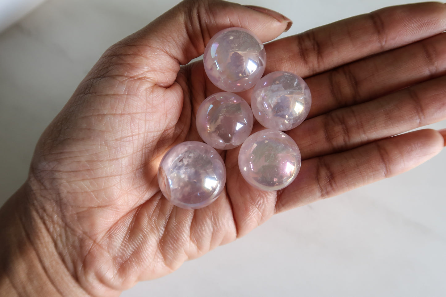 AURA Rose Quartz Crystal Ball