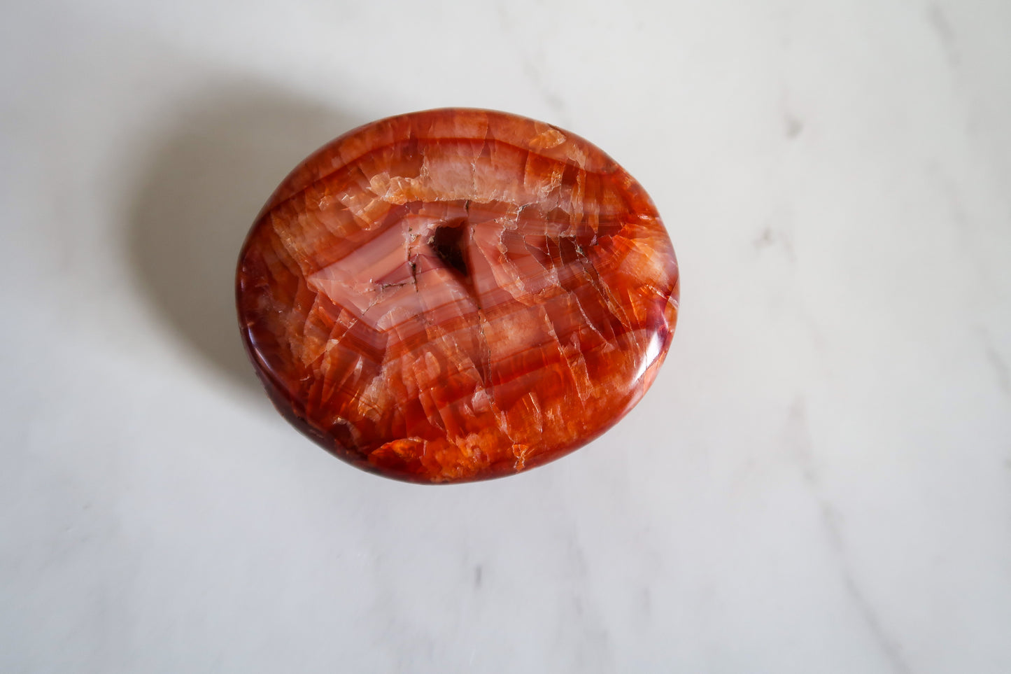 Carnelian Agate Palm Stone