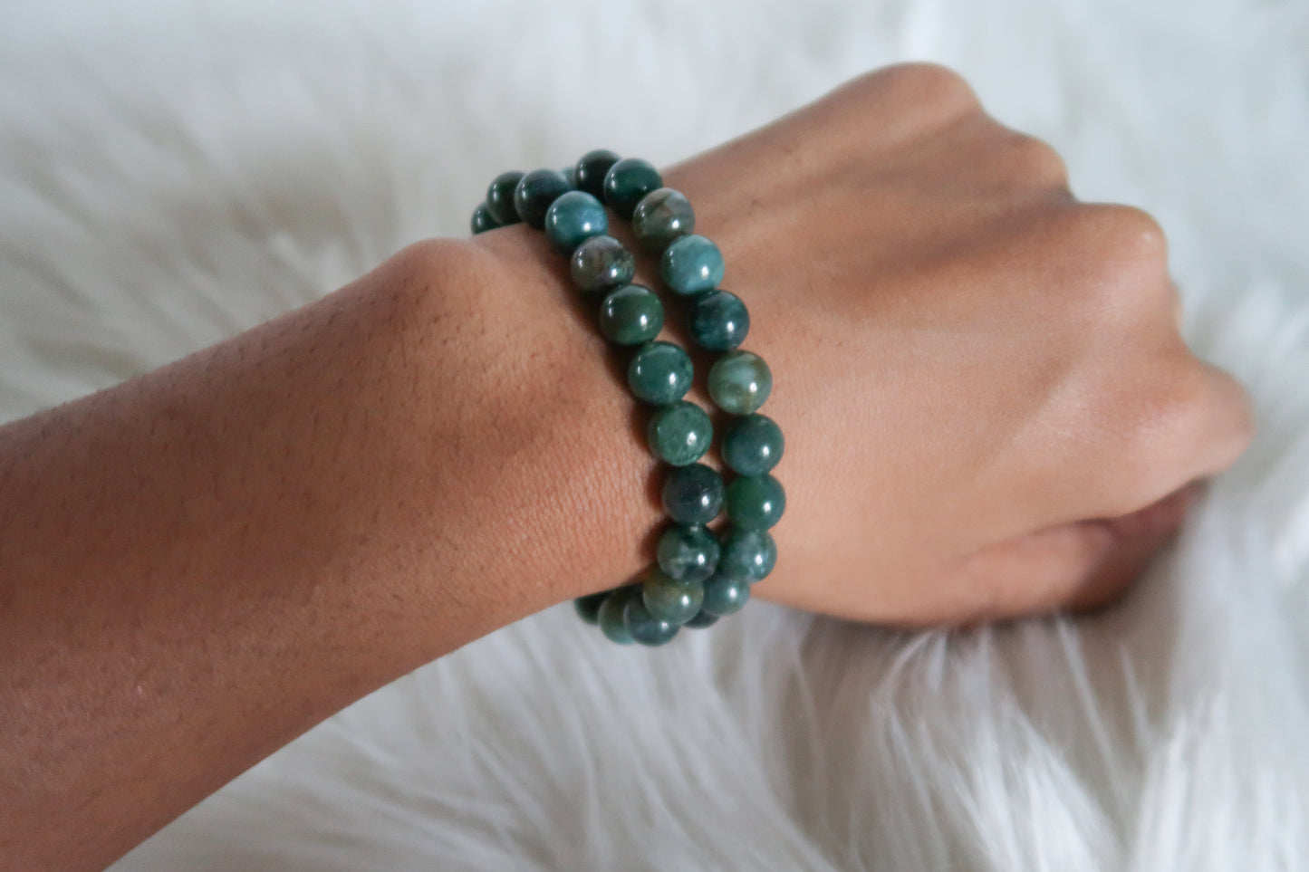 Green Moss Agate Bracelet