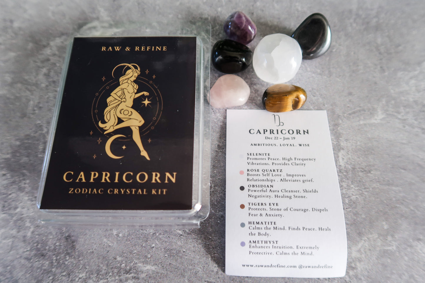 Capricorn Zodiac Crystal Kit