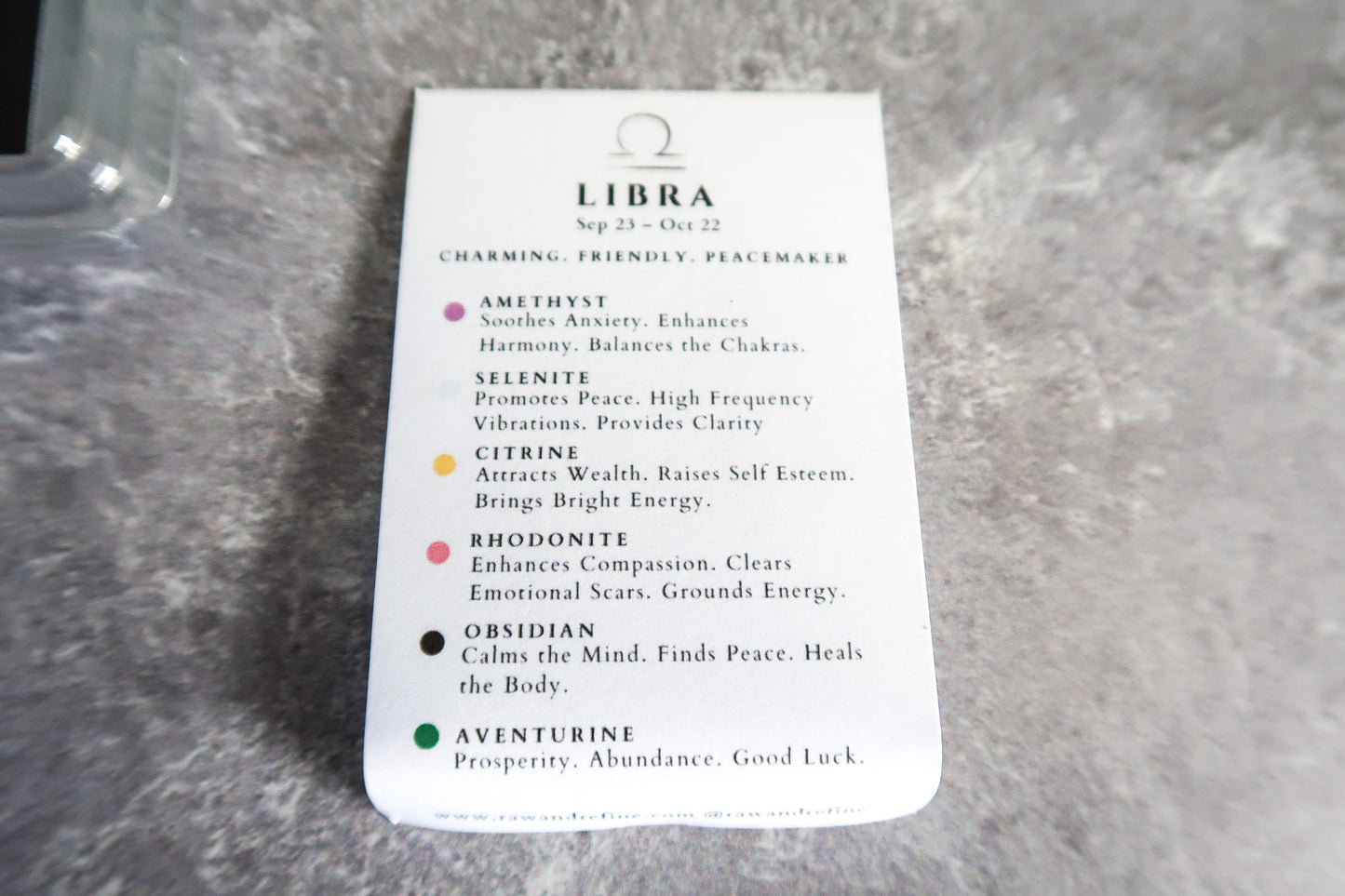 Libra Zodiac Crystal Kit