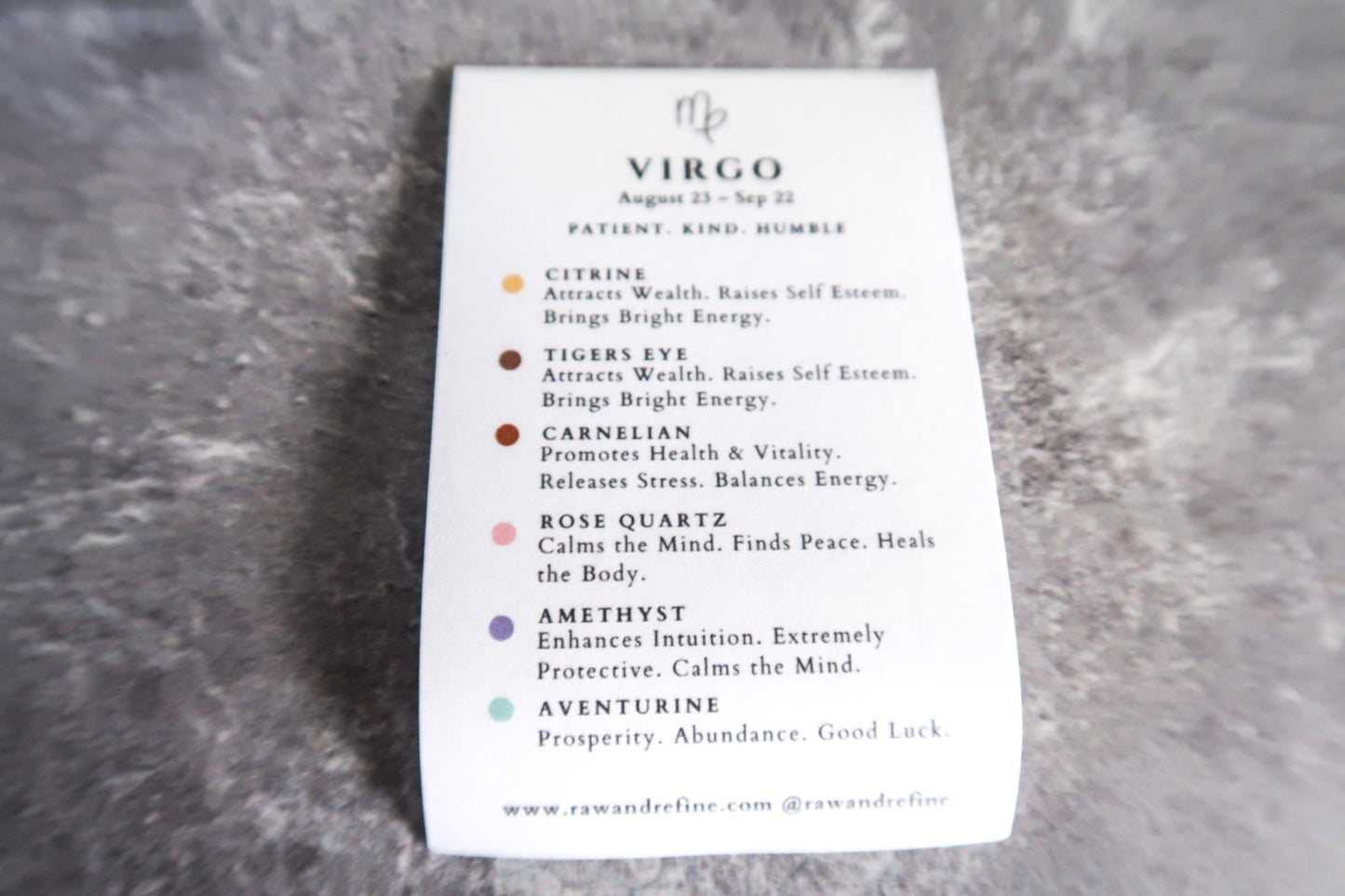 Virgo Zodiac Crystal Kit