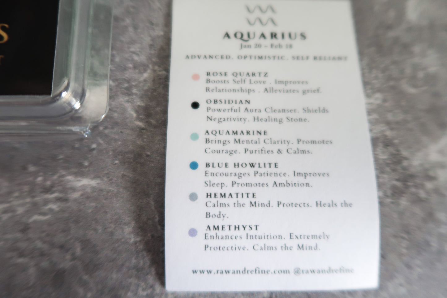 Aquarius Zodiac Crystal Kit