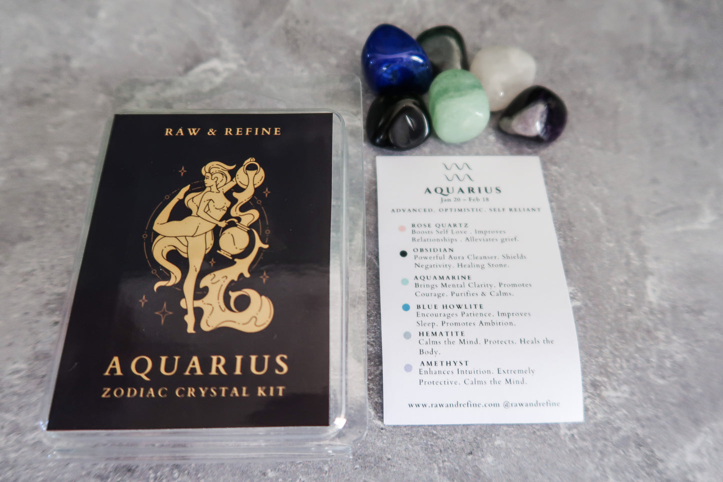 Aquarius Zodiac Crystal Kit