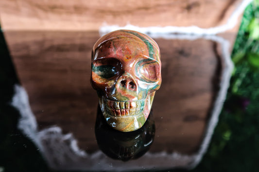 Polychrome Jasper Skull