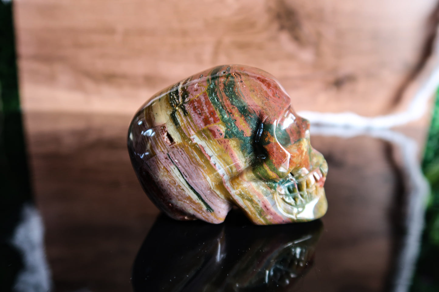 Polychrome Jasper Skull