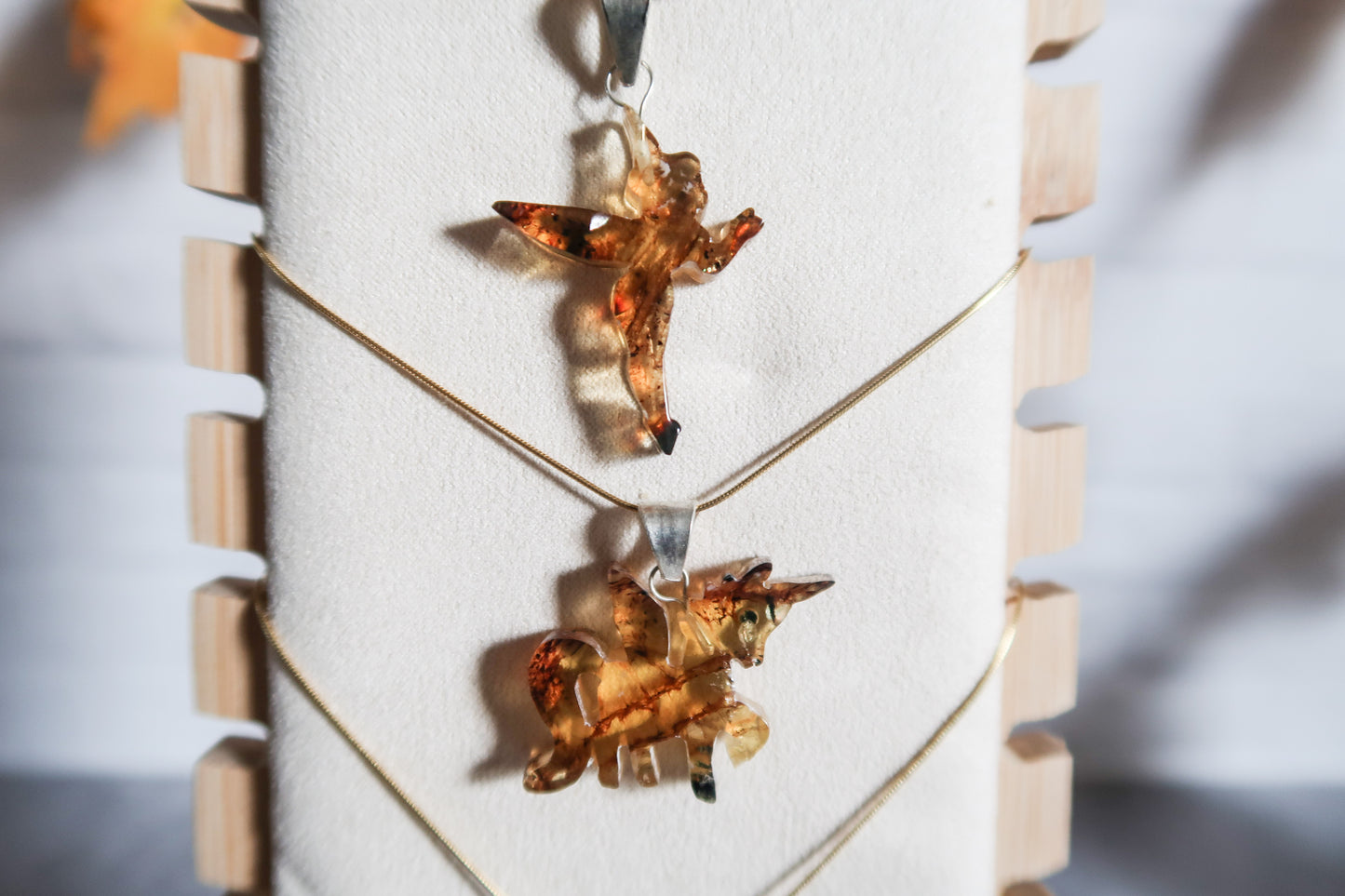 Amber Carved Pendants