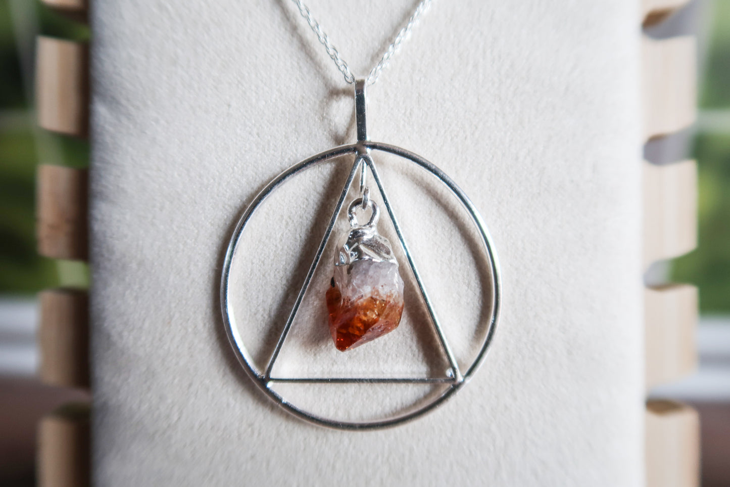 Citrine Crystal Unity Pendant