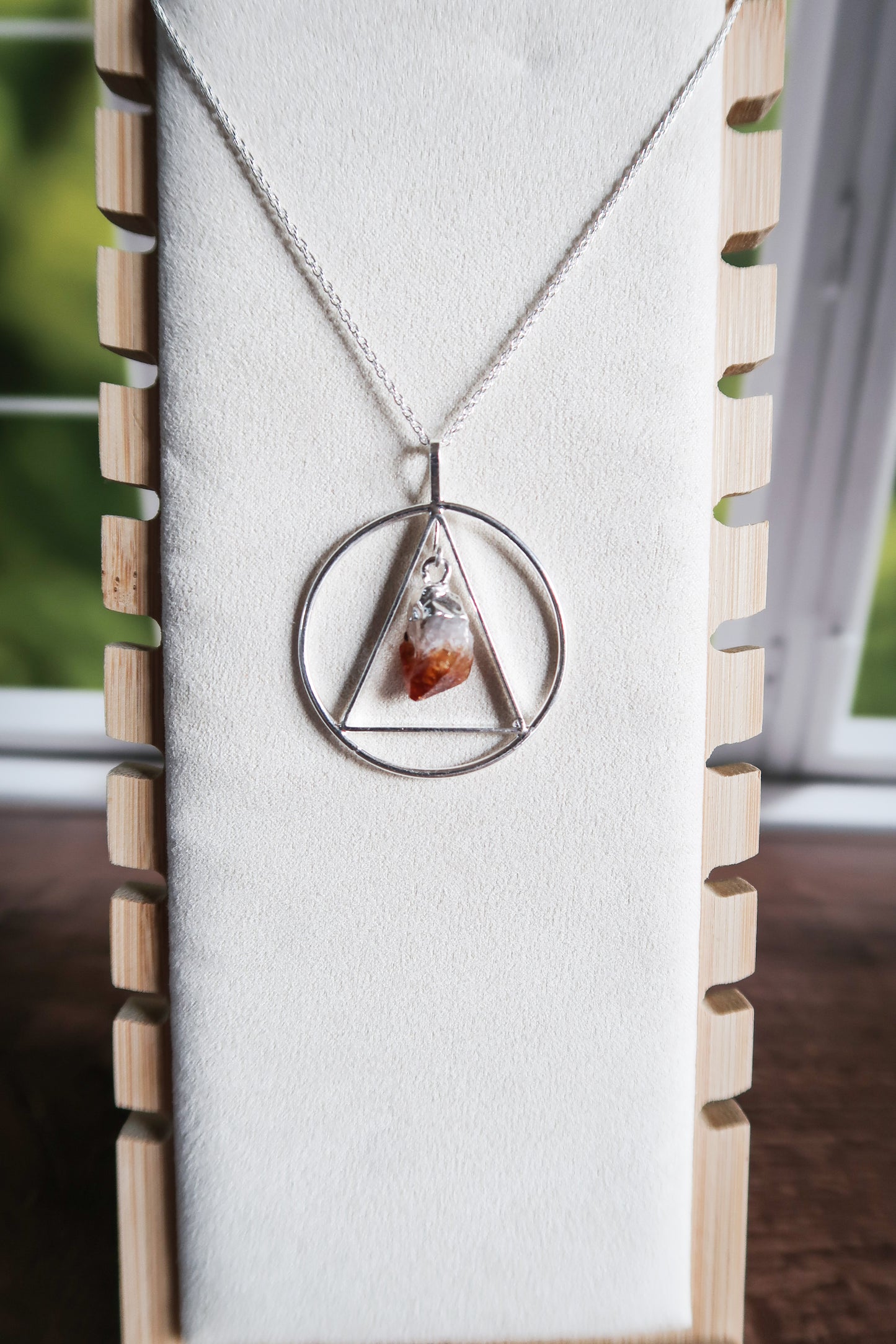 Citrine Crystal Unity Pendant