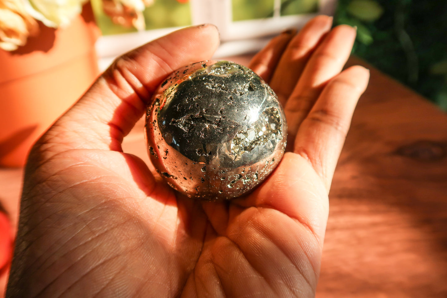 Pyrite Spheres with Druzy