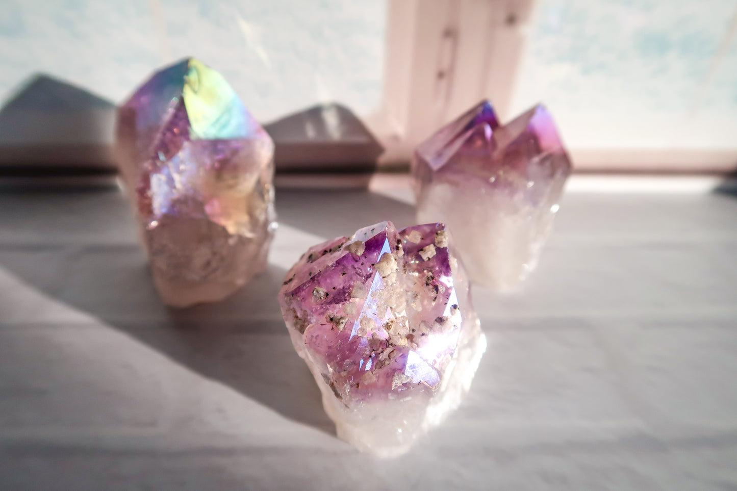 AURA Amethyst Crystal Polished Points