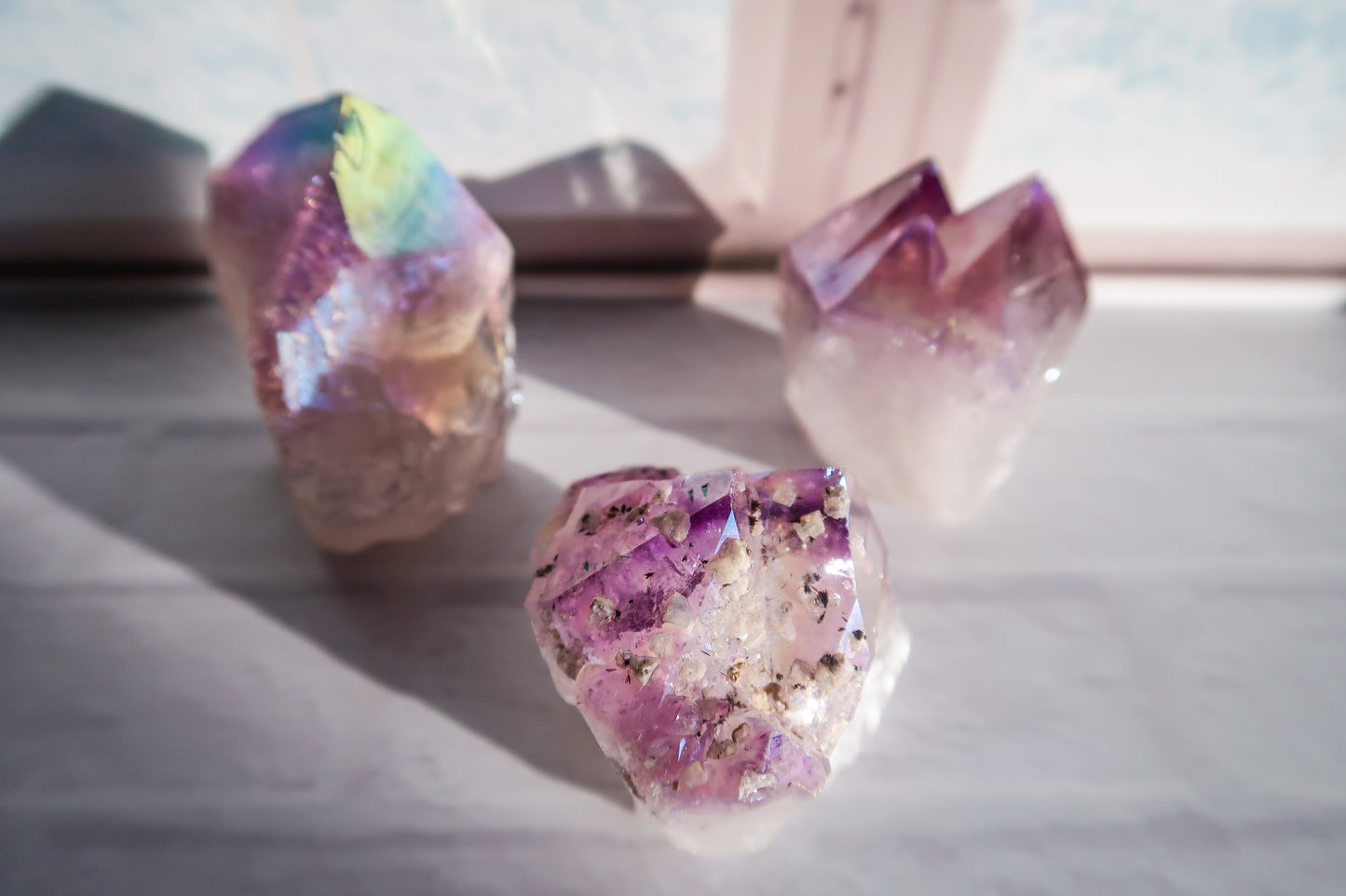 AURA Amethyst Crystal Polished Points